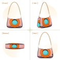 thumbnail image 7 of FORMRS Womens Shoulder Bag with Chain Strap Clutch Purse Cute Tote Handbag, Orange Circle, 7 of 7