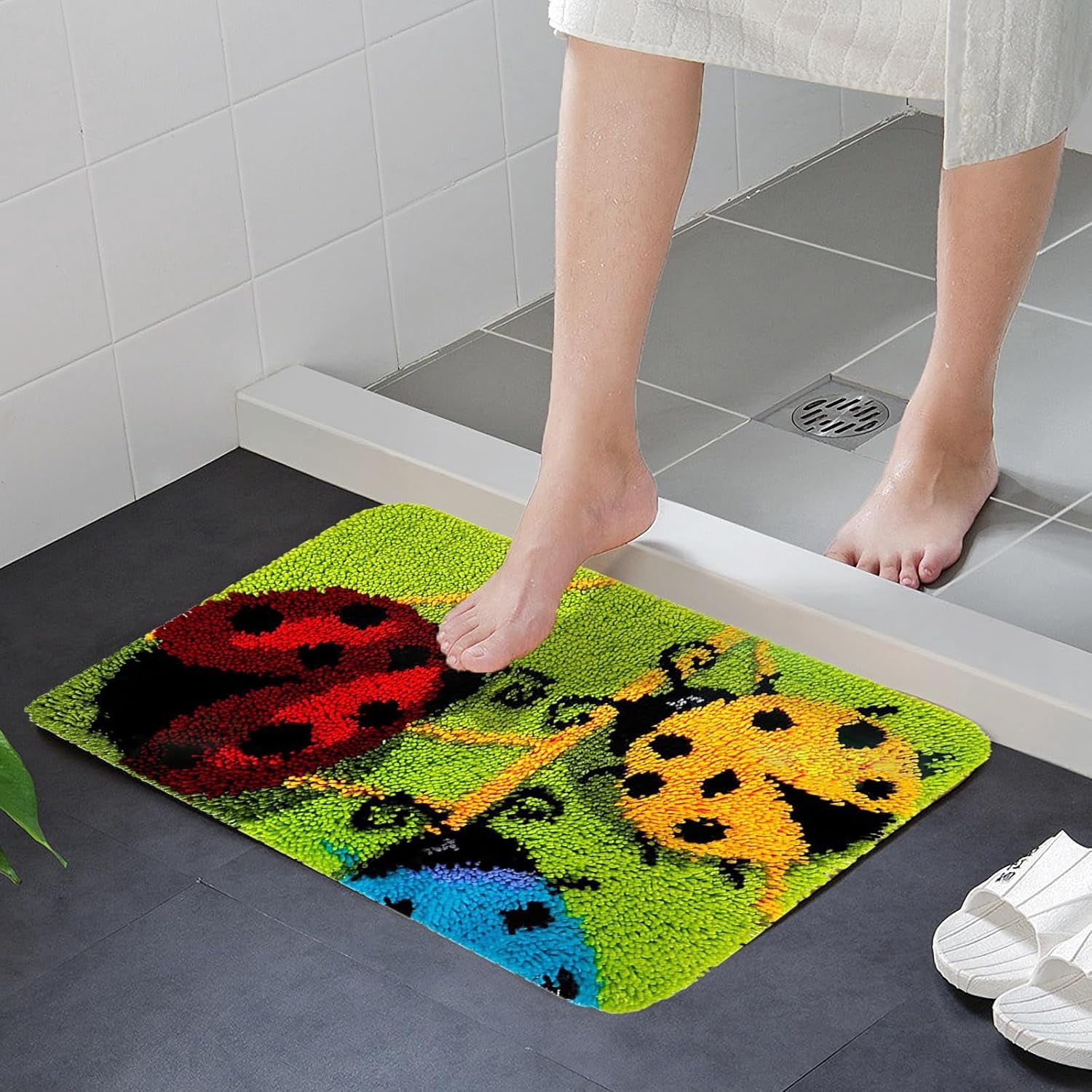 Latch Hook Kits Rug, 3D Pattern Canvas Crochet Needlework Crafts Floor DIY Latch Kits for Adults/Kids(Smooth Sailing, 62*42CM)