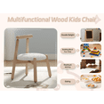 thumbnail image 6 of Guyou Solid Wooden Toddler Chair Ages 1-6, Boys Girls Kids Preschool Chair, Comfy Upholstered Kid Reading Chair, Sherpa Kids Desk Chair for Playroom Kindergarten Preschool Bedroom, White, 6 of 13