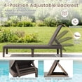 thumbnail image 6 of Costway 1 PCS Outdoor Chaise Lounger Chair 4-Position Reclining Chair with Waterproof Rattan Brown, 6 of 10