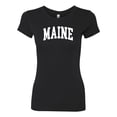 thumbnail image 2 of Wild Bobby State of Maine College Style Women Slim Fit Junior Tee, 2 of 6