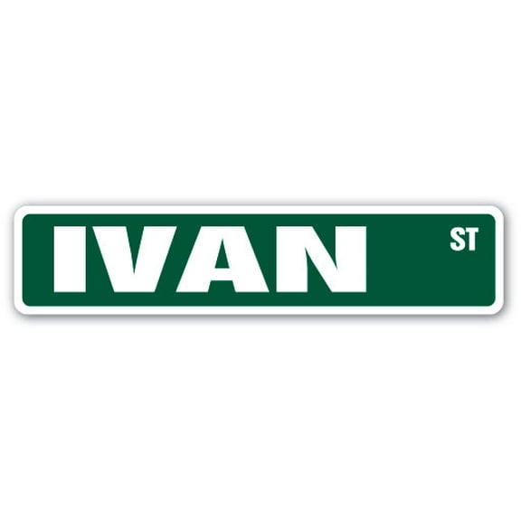 IVAN Street Sign Childrens Name Room Sign | Indoor/Outdoor |  30" Wide
