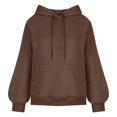 thumbnail image 4 of LYXSSBYX Hoodies for Women Pullover Womens Oversized Hoodies Casual Long Sleeve Fleece Sweatshirts Pullover Sweaters Teen Girls Preppy Tops Clothes, 4 of 6