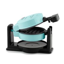 Nostalgia MyMini Personal Electric Waffle Maker - 5-Inch Non-Stick Grill For Sandwiches, Quesadillas & More (Teal)