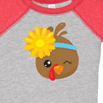 thumbnail image 4 of Inktastic Thanksgiving Turkey, Turkey With Sunflower Boys or Girls Baby Bodysuit, 4 of 5