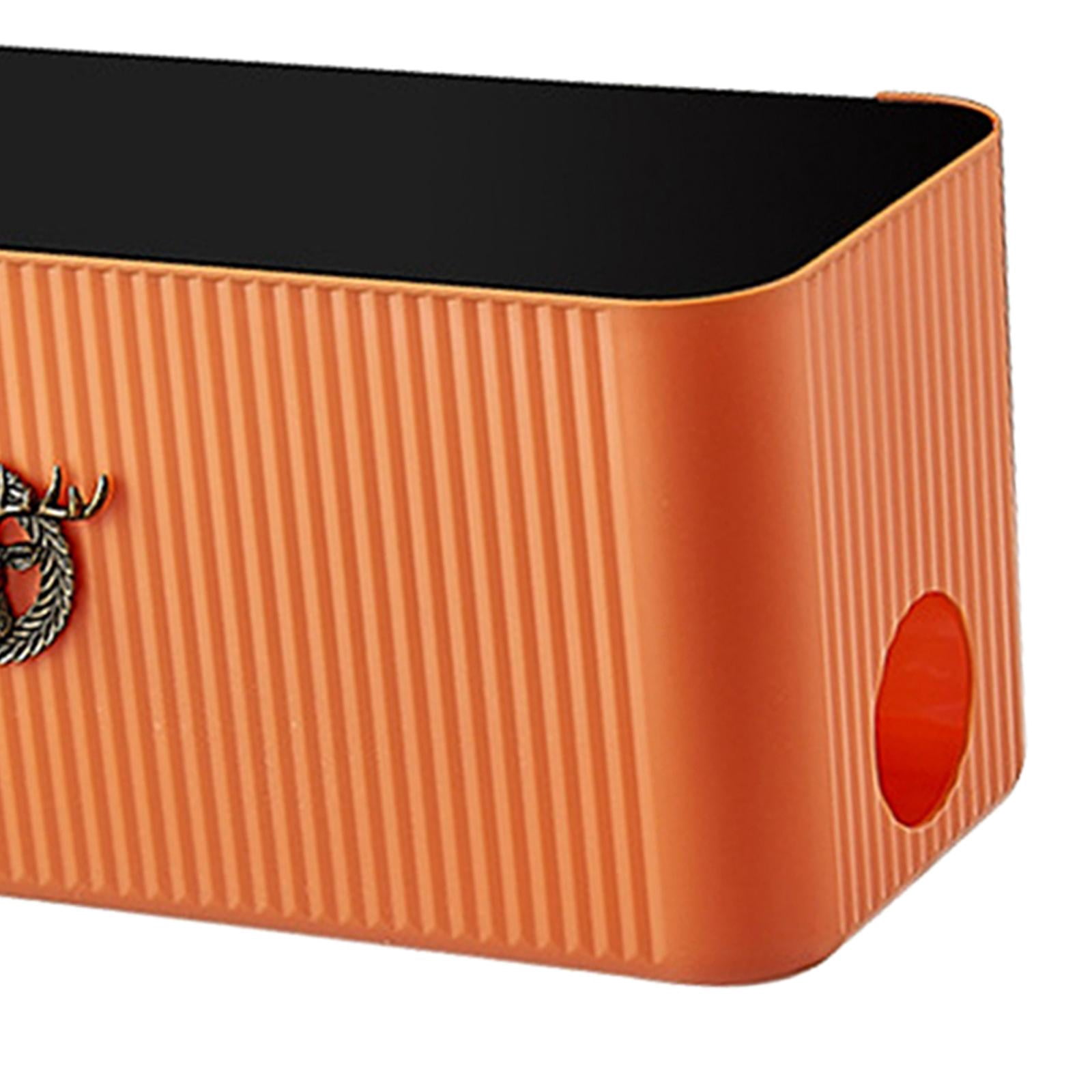 Wzmzjy Cable Management Box Storage Cord Organizer Wires Keeper for Kitchen Dining Room Orange