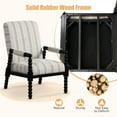 thumbnail image 6 of Gymax Accent Chair Upholstered Armchair w/ Rubber Wood Frame Ergonomic Backrest, 6 of 9