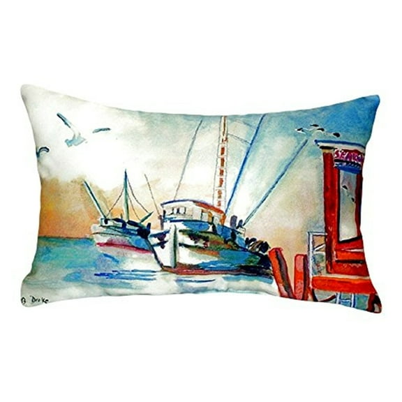 Shrimp Boat No Cord Pillow 16x20