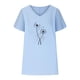 thumbnail image 4 of Camisetas de Cuello en V Mujeres Impresas Manga Corta Camiseta Casual, Ligera Y Básica de las Mujeres Camisetas Casuales, 4 of 4