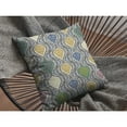 thumbnail image 5 of Flower Prism Suede Blown and Closed Pillow Gold and Green on Gray 20"x20", 5 of 5
