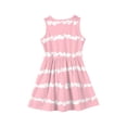 thumbnail image 4 of YOUYEDIAN Toddler Girls Striped Summer Dress Kids Cute Sleeveless Crewneck Dresses Teen Casual Patchwork Sundress (Pink, 11-12 Years), 4 of 4