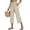 Beige -BT31, variant on Linen Capri Pants for Women 2026 - Drawstring Wide Leg Elastic Waist Summer Casual Lightweight Cropped Trousers with Pockets Khaki XL