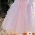 thumbnail image 5 of KDFJPTH Girl's Flower Sequin Princess Dress Summer Sleeveless Multi Layer Long Skirt Waist Pearl Decoration, 5 of 6