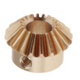 thumbnail image 4 of 1 module bevel gear 20 mm gear diameter 13 mm height, copper / steel 8mm Hole M4x2 Copper, 4 of 7