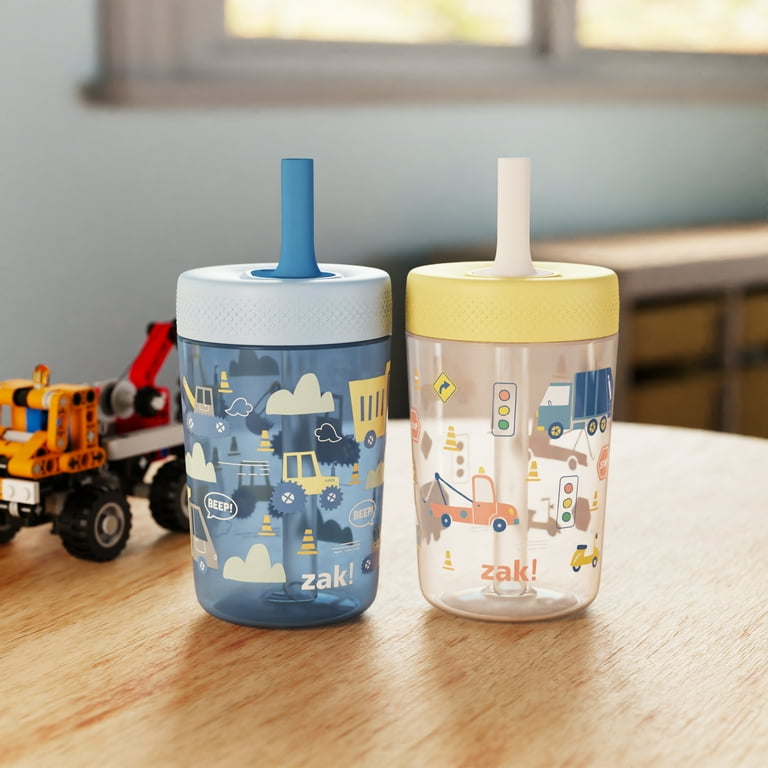Zak Designs 12oz Construction Durable Plastic Capri Tumbler with