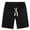 61#Black, variant on Men's 100% Cotton Loose Fit Sports Shorts, Drawstring Waist, 5-Point Length Casual Shorts, Comfortable and Breathable for Summer