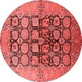 thumbnail image 1 of Ahgly Company Indoor Round Oriental Red Industrial Area Rugs, 7' Round, 1 of 4