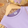 thumbnail image 6 of Sngxgn Girls Dresses 2 Piece Outfit Dress with Crop Button up Blouse Clothing(Purple,7Y), 6 of 8