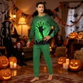 thumbnail image 6 of HTHLVMD Zombie Hand Print Pajamas, Family Matching Sleep Set, Halloween Green Zombie Hand Graveyard Family Matching Pajamas Set, Long Sleeve Crew Neck 2pcs Holiday Loungewear, XL, 6 of 6
