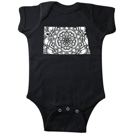 

Inktastic North Dakota Silhouette Mandala Gift Baby Boy or Baby Girl Bodysuit