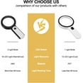 thumbnail image 5 of Handheld Magnifying Glass with Light, Large Illuminated Magnifier with 18 LED Cold & Warm Light, 3 Light Modes for Seniors Reading, Coins & Jewelry, 5 of 8