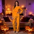 thumbnail image 7 of Matching Family Halloween Pajama Sets Womens Mens Kids Baby Pjs Long Sleeve Sleepwear Holiday Lounge Outfit-Woman, 7 of 7