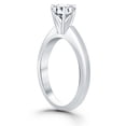 thumbnail image 2 of 14k White Gold Solitaire Cathedral Engagement Ring Size 5.5, 2 of 3