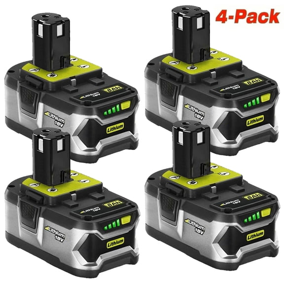 4X 8.0Ah Lithium-ion Battery For RYOBI P108 18V One Plus High Capacity 18V