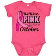 thumbnail image 3 of Inktastic Breast Cancer Awareness We Wear Pink in October Girls Baby Bodysuit, 3 of 5