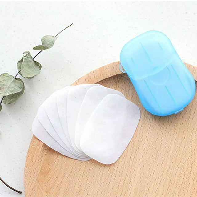 1boîtesvoyage Mini Savon Papier Toilette Extérieur Jetable Hygiène Comprimé de Savon Main