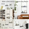 thumbnail image 5 of Hanging Shelves for Indoor Wall and Window - Floating Wall Shelves for Plant Display,  Style Home Decor.(Leaf Rope, Retro Color,Large*2), 5 of 12