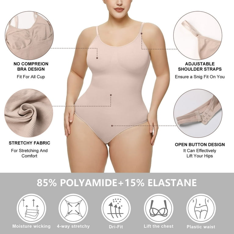 Lovskoo Bodysuit for Women Tummy Control Shapewear Seamless
