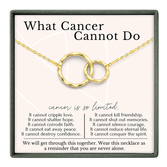 HOPE LOVE SHINE Cancer Recovery Necklace – Encouragement Gift for Her Gold Plated