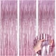 thumbnail image 1 of KIRIKOU 3 piezas juego de cortinas de borla de lámina rosa decoración de fiesta de fondo, lámina de oro metálica de 3,2 pies x 6,5 pies para la ducha de bebé de novia soltera de cumpleaños, 1 of 5