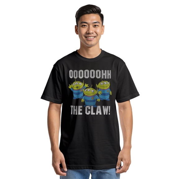 Men's Toy Story The Claw Squeeze Alien Graphic Tee Black 3X Large