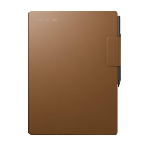 (Open Box) REMARKABLE PAPER PRO PREMIUM LEATHER BOOK FOLIO CASE RM07B-2006NW - BROWN-M
