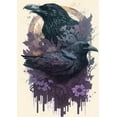 thumbnail image 2 of Shadowed Sentinel - Dark Raven Canvas Wall Art, 2 of 2