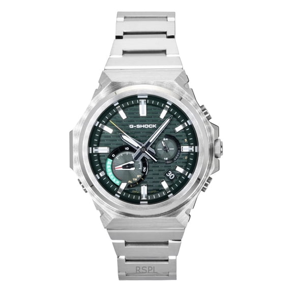 Casio G-Shock G-Steel Analog Smartphone Link Stainless Steel Green Dial Solar GST-B1000D-3A 200M Men's Watch