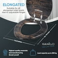 thumbnail image 5 of Sanilo Soft Close Toilet Seat ELONGATED, Quiet and Slow Close Lid and Seat, Strong Bumpers and Hinges, Vintage, 5 of 8