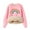 Pink, variant on CHEEREAM Girls Fleece Lined Crewneck Sweatshirt Kids Rainbow Print Warm Pullover Sweater Sherpa Hoodie Fall Winter Clothes 2-12 Years