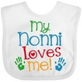 thumbnail image 3 of Inktastic My Nonni Loves Me Boys or Girls Baby Bib, 3 of 4
