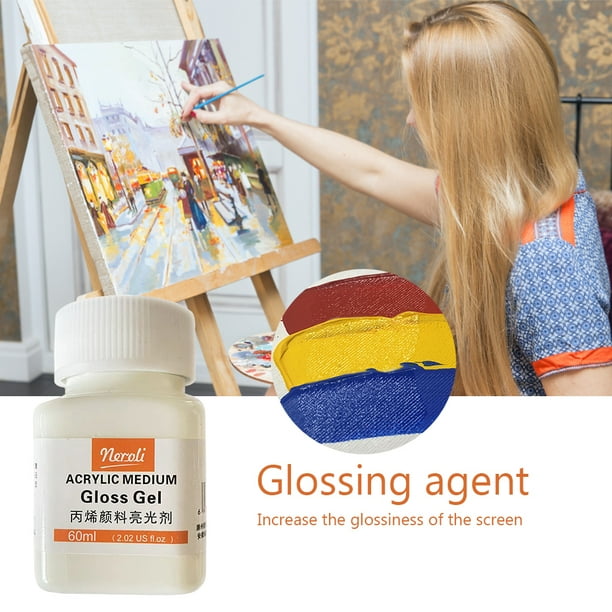 Cuadros Decorativos Gel acrílico de brillo medio de 60ml para pintura al óleo, dibujo, pintura, pigmento, arte DQrwqpou Nuevos Originales