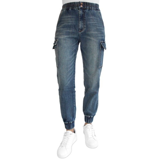 Almost Famous Jeans Cargo Jogger pour Juniors, Marine, Moyen
