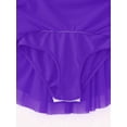 thumbnail image 6 of iEFiEL Girls Sparkle Rhinestone Figure Ice Skating Leotard Youth Dance Dress Juniors Gymnastics Skirted Leotard Purple 14, 6 of 7