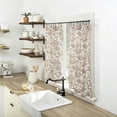 thumbnail image 4 of No. 918 Elara 2-Pack Tonal Botanical Semi-Sheer Rod Pocket Kitchen Curtains, 54"W X 36"L, 4 of 8