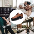 thumbnail image 4 of Men's Casual Oxford Business Fashion Leather Shoes Walking Comfortable Classic Adjustable Shoes Orange 7.5 US, 4 of 7