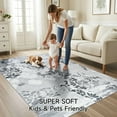 thumbnail image 3 of Ultrug Modern Abstract Rugs Vintage Area Rug Soft Indoor Carpet for Bedroom Living Room Home Decor,5'x7',Light Gray, 3 of 7