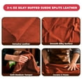 thumbnail image 5 of ELW Premium Suede Cowhide 2-4 oz 1-1.6mm - Soft Full Grain Pre-Cut Side Leather - 2-4 SQ FT 4 PCS,Rust - USA Made Silky Buffed Suede Fabric Leather for Car Upholstery, Crafts, Garments, Furniture, 5 of 9