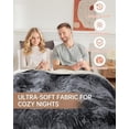 thumbnail image 3 of Heated Blanket King Size, King Size Electric Blanket with Dual Controls, Velvet Soft Fast Heating Blankets, 4 Heat Settings & 10H Auto Off, Machine Washable, ETL Certified Grey, 3 of 8