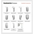 thumbnail image 4 of Baseboarders Premium Easy Slip-on Baseboard Heater Cover - White (Any Size, Closed End Cap - Right), 4 of 6